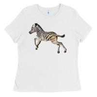 White Baby Zebra Ladies Tee - LillyAllenDesigns