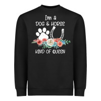Black Im A Dog And Horse Kind Of Queen Heavyweight Sweatshirt - Bettercallsaul