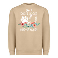 Mushroom Im A Dog And Horse Kind Of Queen Heavyweight Sweatshirt - Bettercallsaul