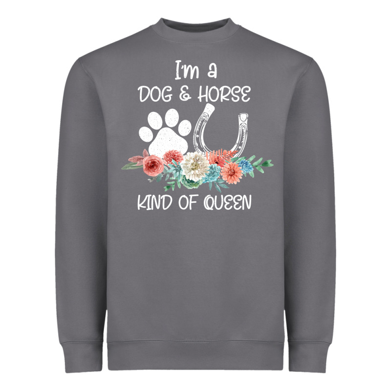 Im A Dog And Horse Kind Of Queen Heavyweight Sweatshirt by Bettercallsaul | Teevron
