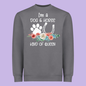 Im A Dog And Horse Kind Of Queen Heavyweight Sweatshirt Designed By Bettercallsaul