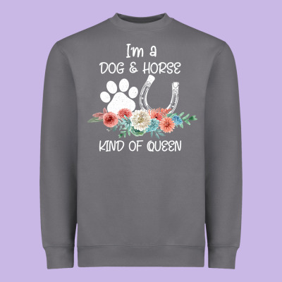 Im A Dog And Horse Kind Of Queen Heavyweight Sweatshirt Designed By Bettercallsaul