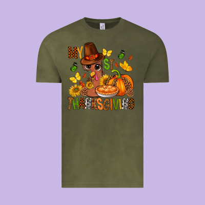 My First Thanksgiving Bbs Vintage Tee Designed By Bundleandbundleshop