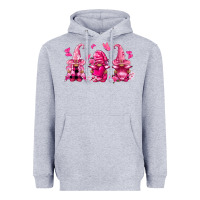 Heather Grey breast cancer gnomies Heavyweight Hoodie - FaDigitalArtStudio