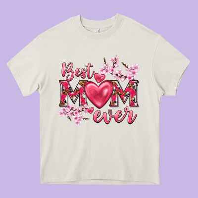 Best Mom Ever Heavy Core Tee Designed By Nancycooperartshop