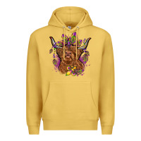 Antique Gold mardi gras cow Premium Hoodie - OliviaCreatesArt
