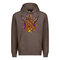 Coffee mardi gras cow Premium Hoodie - OliviaCreatesArt
