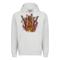Dove Grey mardi gras cow Premium Hoodie - OliviaCreatesArt