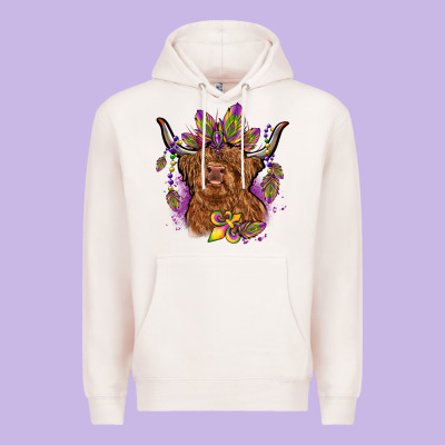 Mardi Gras Cow Premium Hoodie Designed By Oliviacreatesart