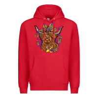 Red mardi gras cow Premium Hoodie - OliviaCreatesArt