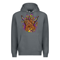 Rock mardi gras cow Premium Hoodie - OliviaCreatesArt