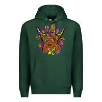 Sports Green mardi gras cow Premium Hoodie - OliviaCreatesArt