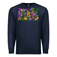 Navy Nurse Mardi Gras Premium Sweatshirt - FaDigitalArtStudio