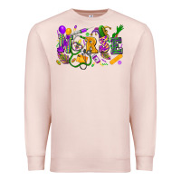 Pale Pink Nurse Mardi Gras Premium Sweatshirt - FaDigitalArtStudio