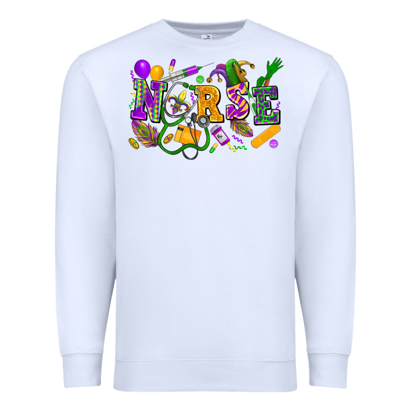 Nurse Mardi Gras Premium Sweatshirt by FaDigitalArtStudio | Teevron