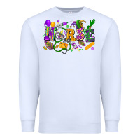 White Nurse Mardi Gras Premium Sweatshirt - FaDigitalArtStudio