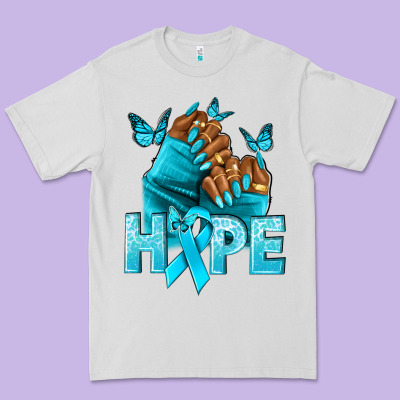 Hope Tealribbonovarian Cancer Nails Premium Tee Designed By Nancycooperartshop