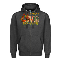 Charcoal Heather i think i love fall most of all Zipper Hoodie - CowGirlArtShop