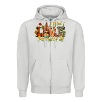 Dove Grey i think i love fall most of all Zipper Hoodie - CowGirlArtShop