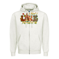 Oatmeal Heather i think i love fall most of all Zipper Hoodie - CowGirlArtShop