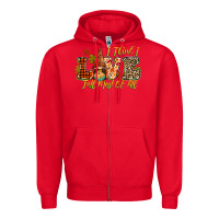 Red i think i love fall most of all Zipper Hoodie - CowGirlArtShop