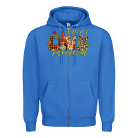 True Royal i think i love fall most of all Zipper Hoodie - CowGirlArtShop