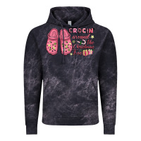 Cloud Black Pink Christmas crocin' around the Christmas tree Vintage Hoodie - NancyCooperArtShop