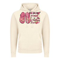 Vintage Artic Pink Christmas crocin' around the Christmas tree Vintage Hoodie - NancyCooperArtShop