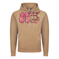 Vintage Coffee Pink Christmas crocin' around the Christmas tree Vintage Hoodie - NancyCooperArtShop