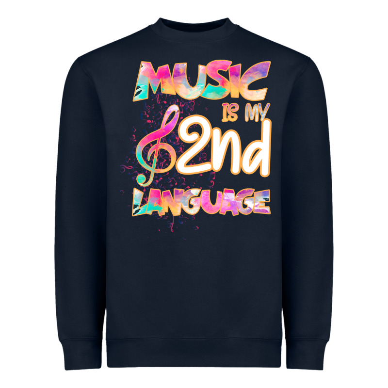 Cool I Love Music Shirt Gifts Music Is My Second Language Heavyweight Sweatshirt by Bettercallsaul | Teevron