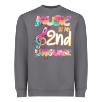 Storm Cool I Love Music Shirt Gifts Music Is My Second Language Heavyweight Sweatshirt - Bettercallsaul