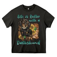 Asphalt life is better with a dachshund Heavy Core Tee - BarkalooDesign
