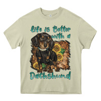 Mossy life is better with a dachshund Heavy Core Tee - BarkalooDesign