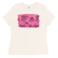 Bone Distressed breast cancer background Ladies Tee - Jasminsmagicworld