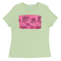 Matcha Distressed breast cancer background Ladies Tee - Jasminsmagicworld
