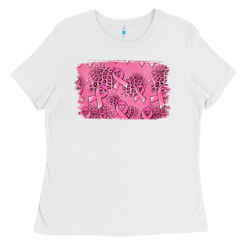 Distressed Breast Cancer Background Ladies Tee by Jasminsmagicworld | Teevron