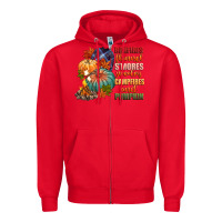 Red bonfires flannels smores campfires and pu Zipper Hoodie - CowGirlArtShop