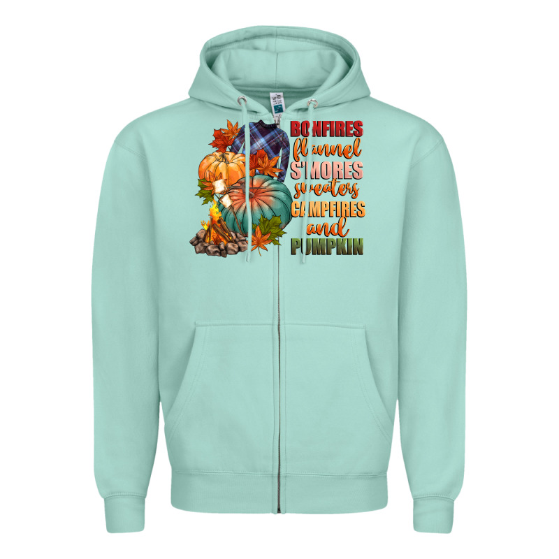 Bonfires Flannels Smores Campfires And Pu Zipper Hoodie by CowGirlArtShop | Teevron