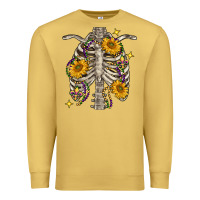 Antique Gold Mardi Gras chest sunflowers skeleton Premium Sweatshirt - FaDigitalArtStudio