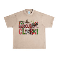 French Oak You Serious Clark With Santa Sleigh Urban Heavy Tee - BundleAndBundleShop