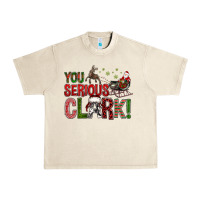 Sandshell You Serious Clark With Santa Sleigh Urban Heavy Tee - BundleAndBundleShop