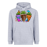 Heather Grey Football Easter sports carrots Heavyweight Hoodie - OliviaCreatesArt