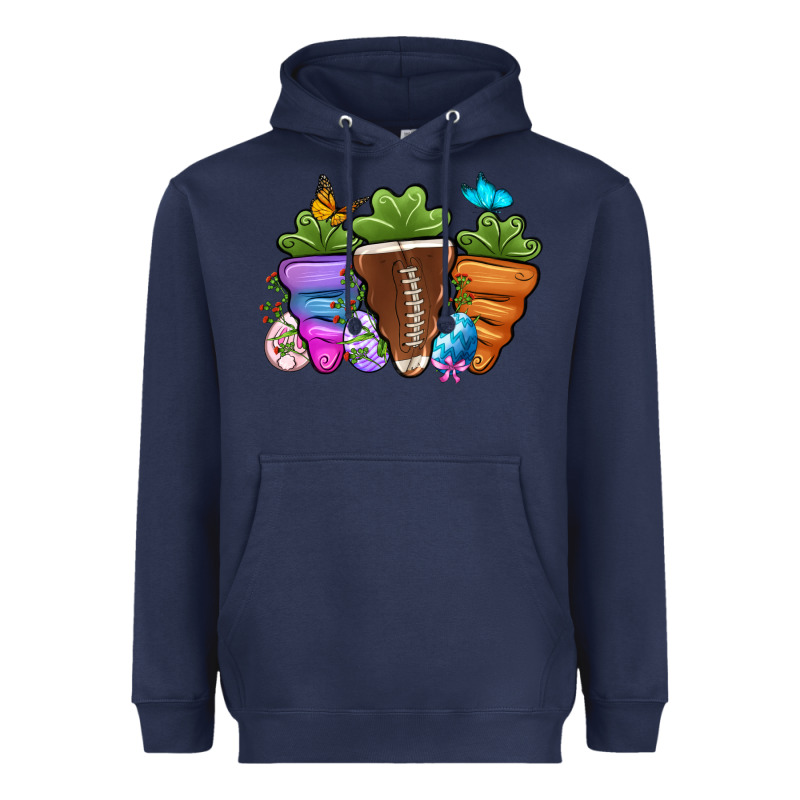 Football Easter Sports Carrots Heavyweight Hoodie by OliviaCreatesArt | Teevron