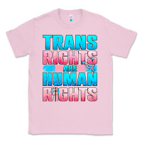 Bubblegum Pink Trans Rights Are Human Rights Classic Tee - BundleAndBundleShop