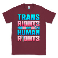 Burgundy Trans Rights Are Human Rights Classic Tee - BundleAndBundleShop