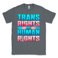 Charcoal Heather Trans Rights Are Human Rights Classic Tee - BundleAndBundleShop