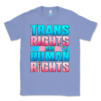 Colony Blue Trans Rights Are Human Rights Classic Tee - BundleAndBundleShop