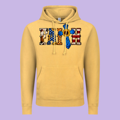 American Flag Faith Vintage Hoodie Designed By Jasminsmagicworld