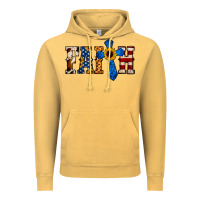 Vintage Mustard American Flag Faith Vintage Hoodie - Jasminsmagicworld