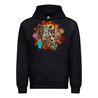 Black Fall Vibes Urban Hoodie - CowhideDigitalArt